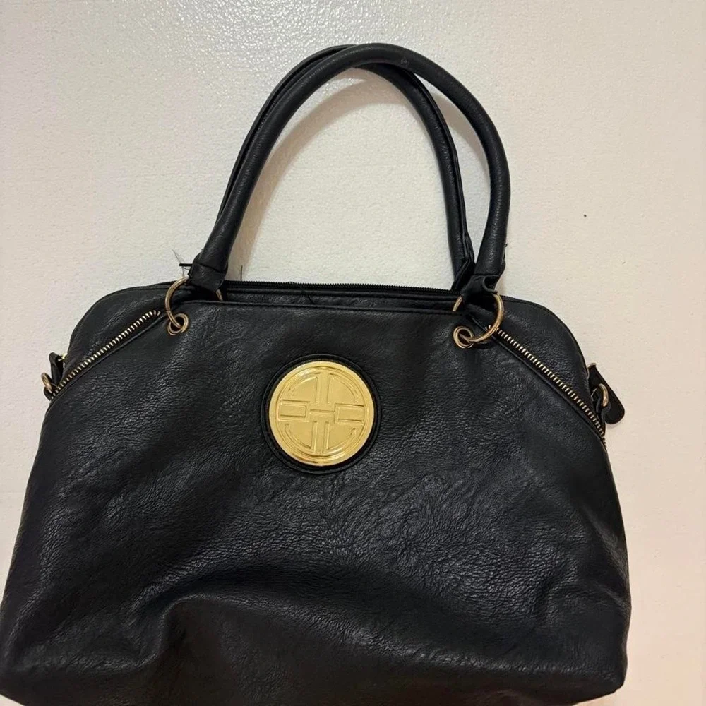 Y2K Black Leather Handbag